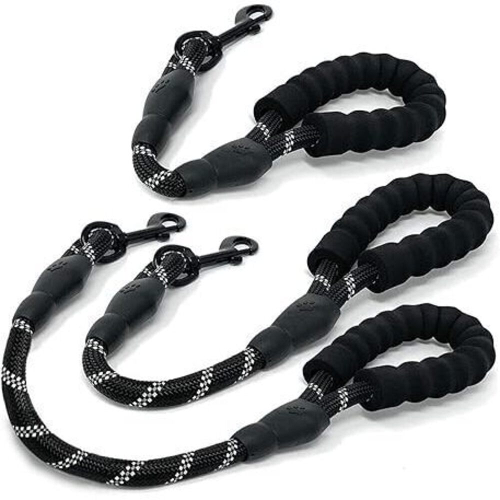 Short Dog Leash,3 Sizes Nylon Short Traffic Leash With Padded Handle,Dog Short